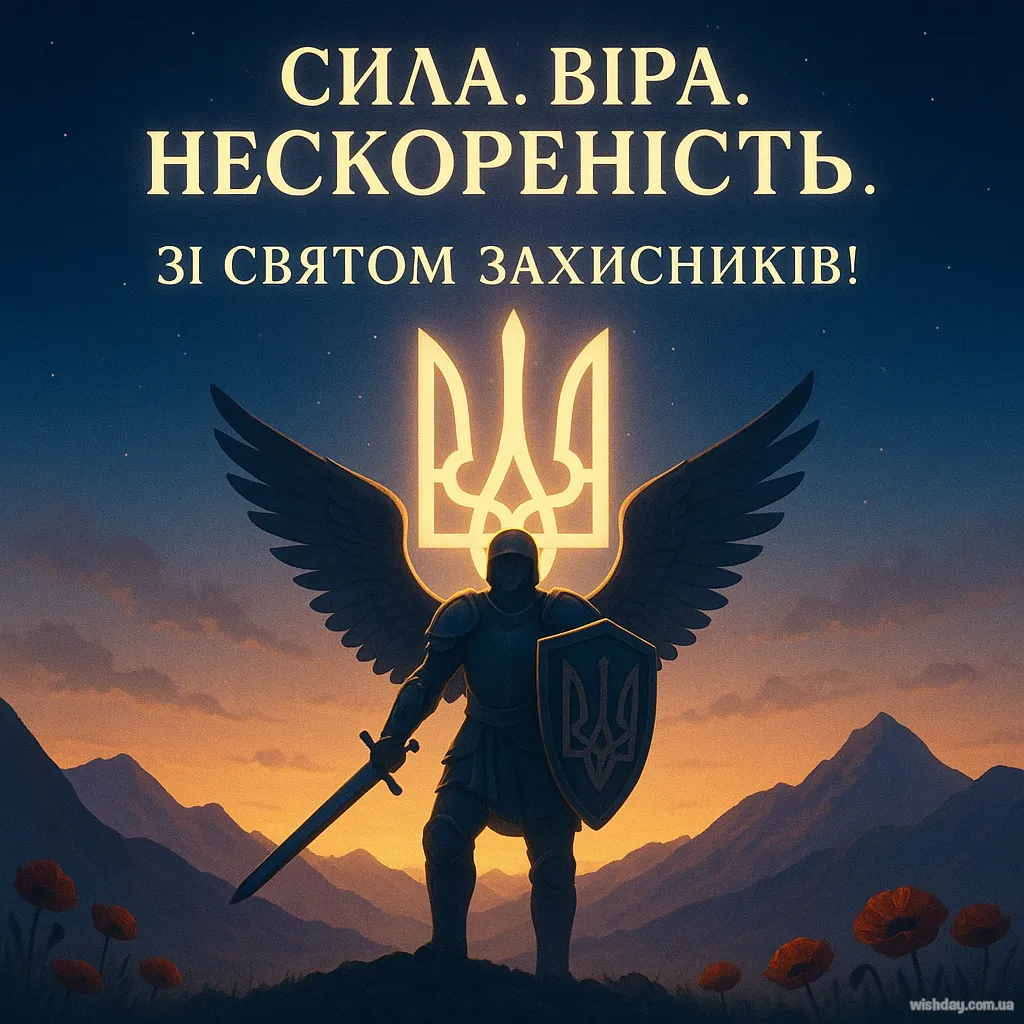 Картинка з днем Захисників і Захисниць