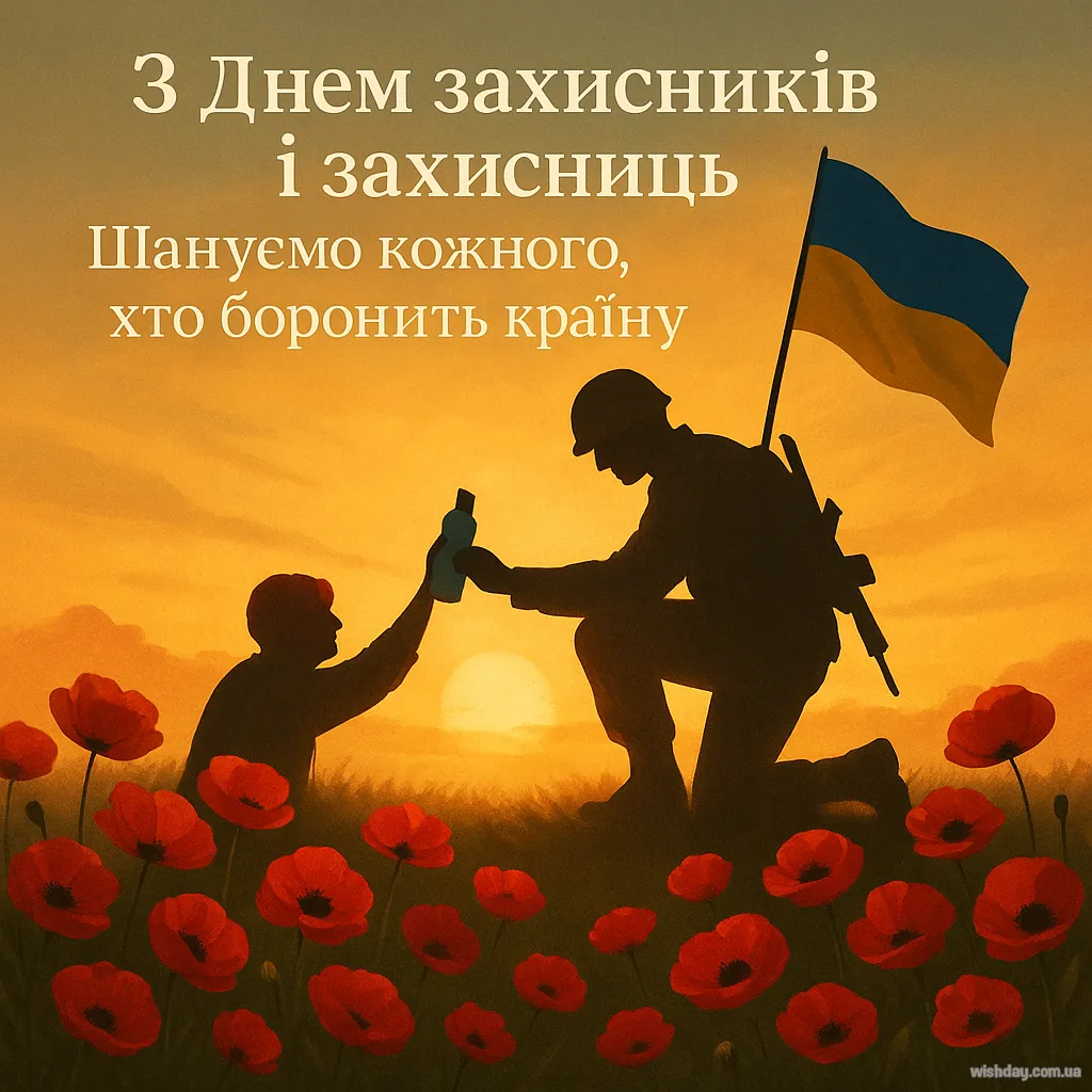 Картинка з днем Захисників і Захисниць