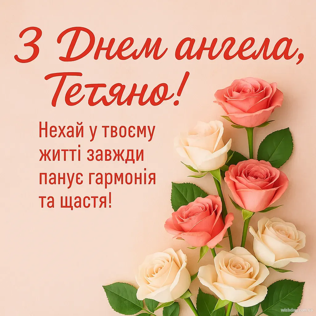 Картинка з днем Ангела Тетяни