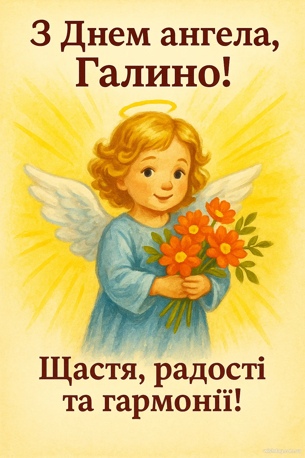 Картинка з днем Ангела Галини