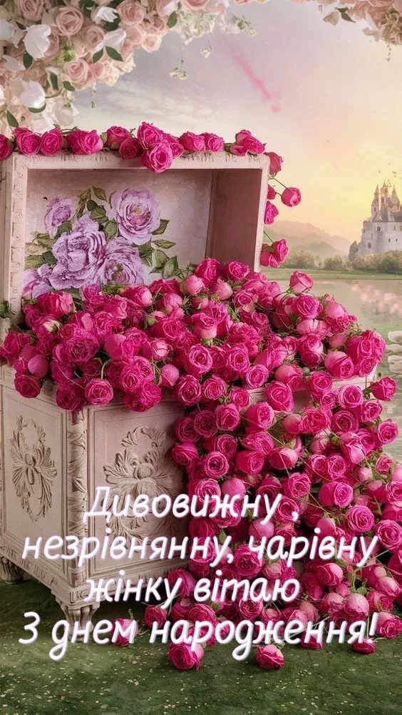 Картинка з днем народження жінці