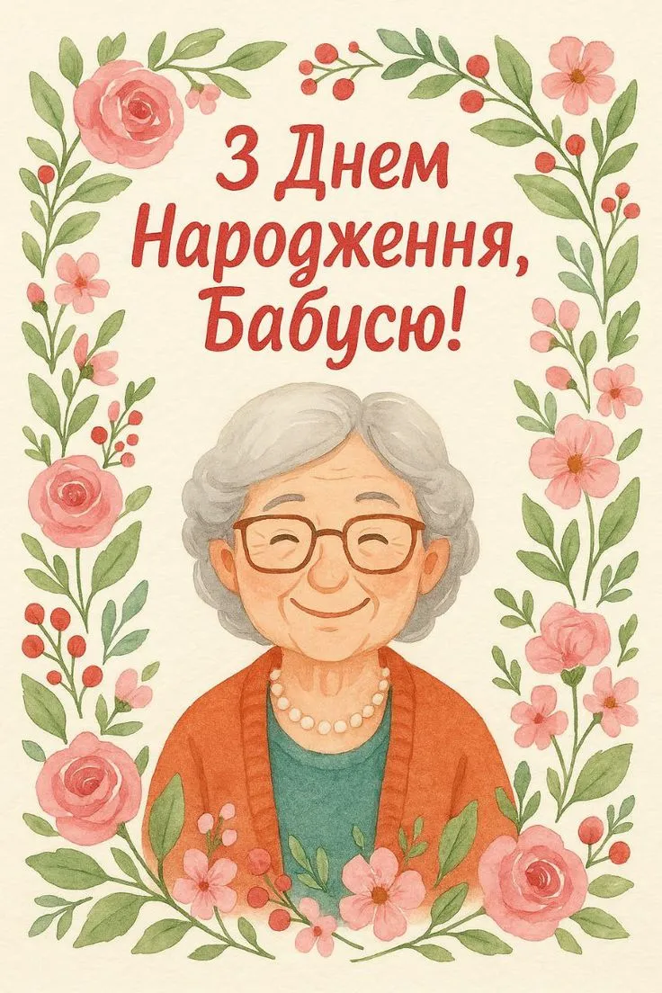 Картинка з днем народження бабусі