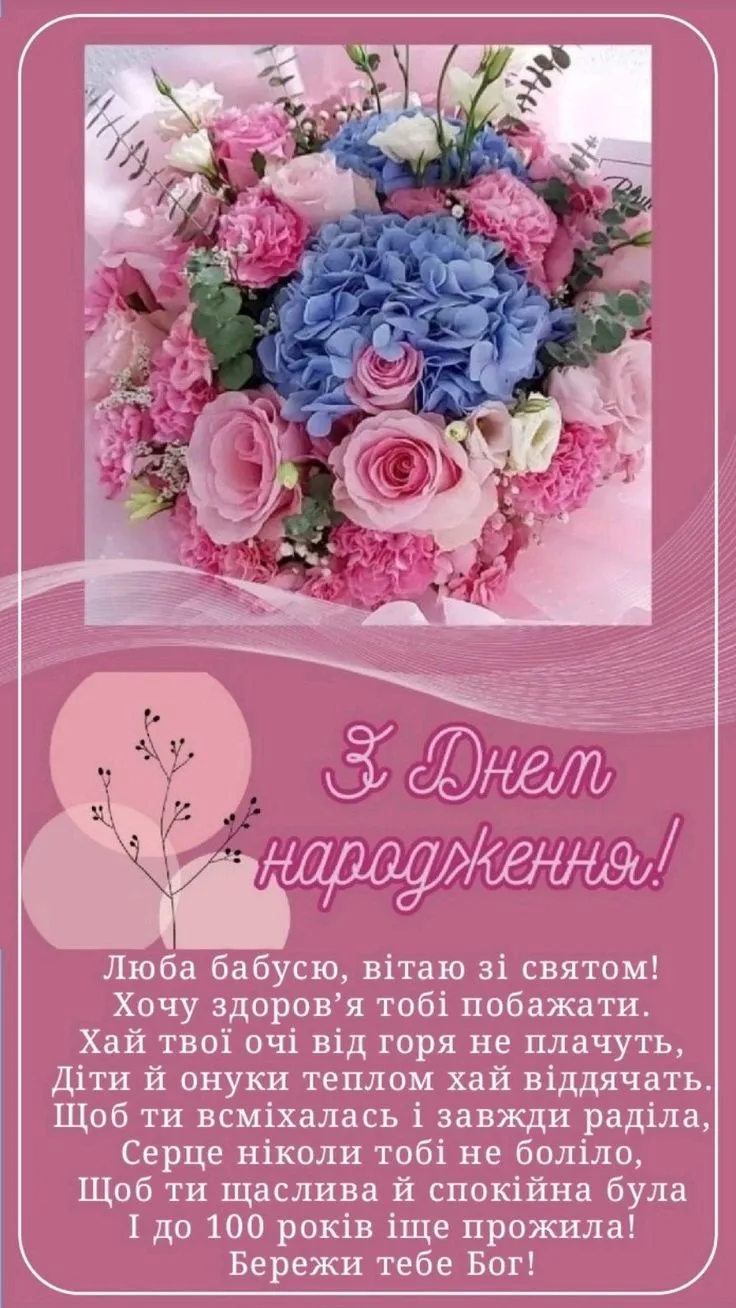 Картинка з днем народження бабусі