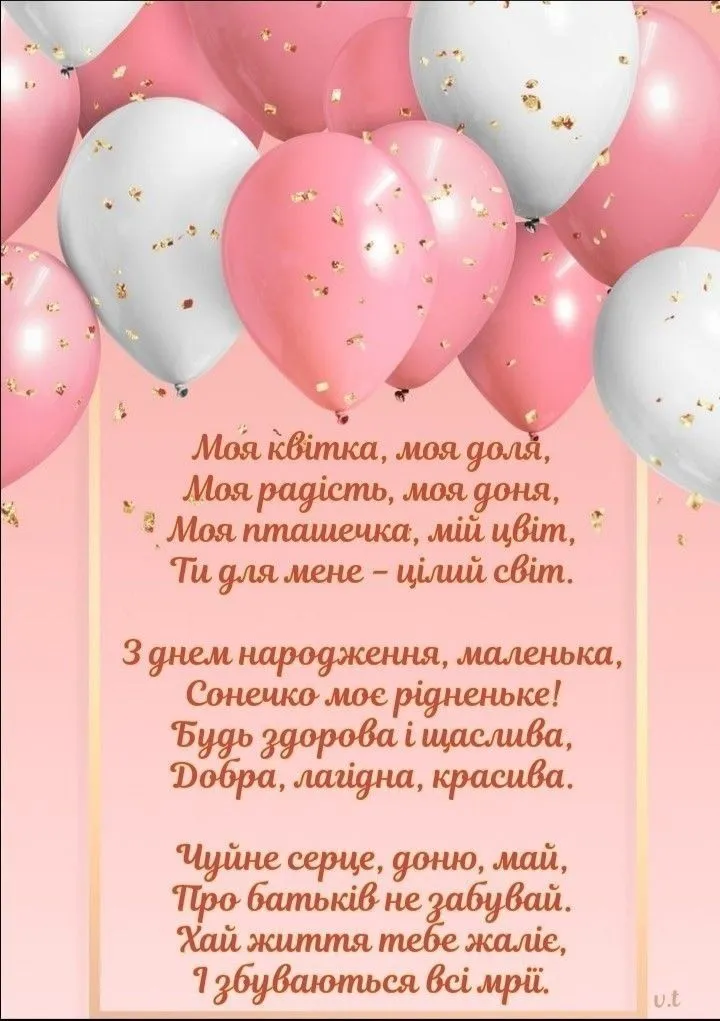 Картинка з днем народження доньці