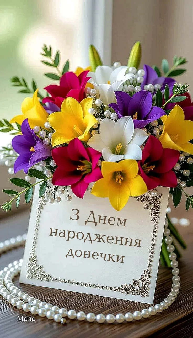 Картинка з днем народження доньці