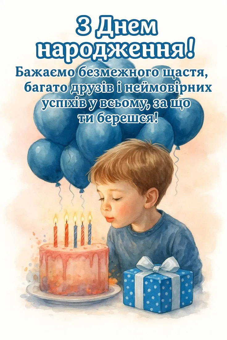 Картинка з днем народження сину