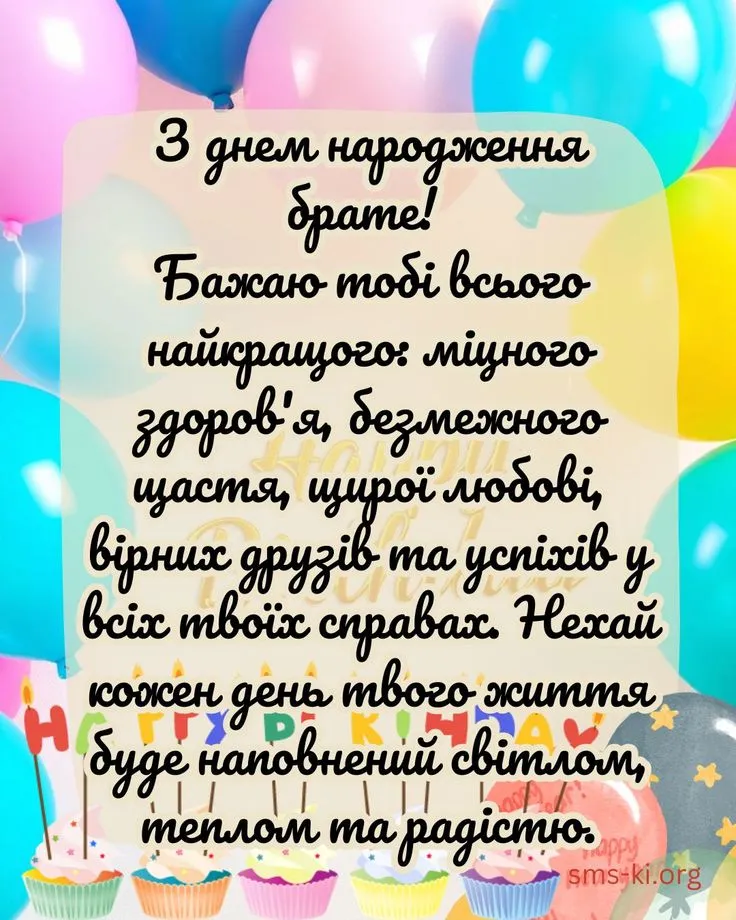 Картинка з днем народження брату