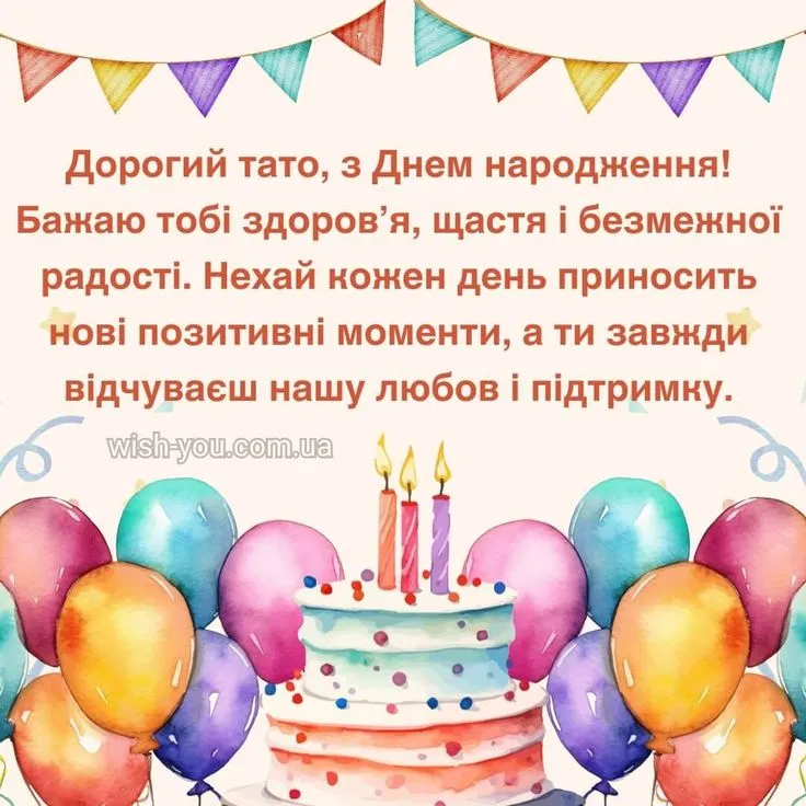 Картинка з днем народження батьку