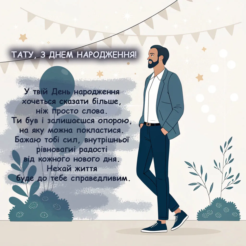 Картинка з днем народження батьку