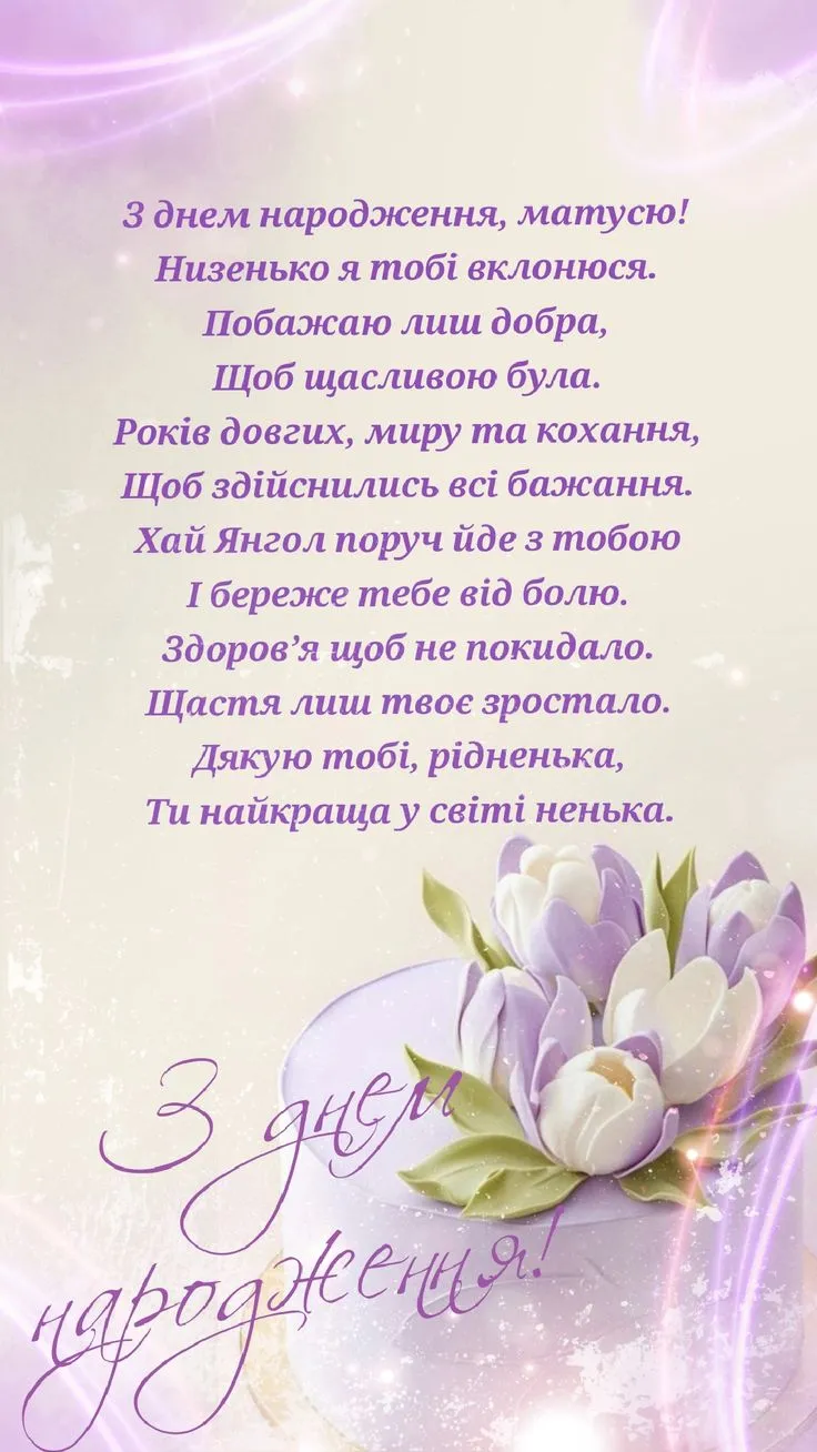 Картинка з днем народження мамі