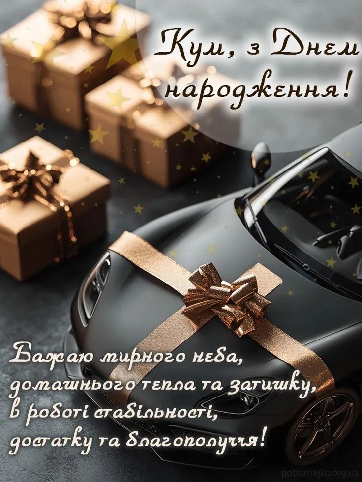 Картинка з днем народження куму