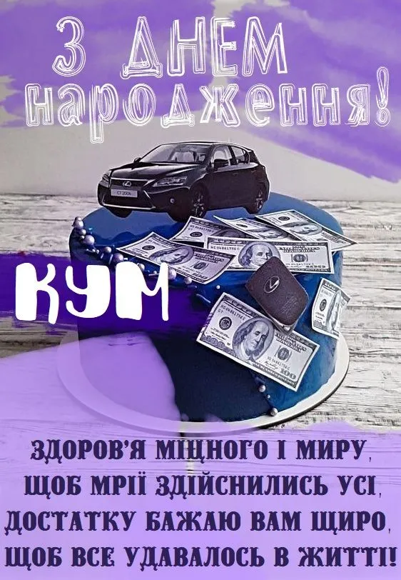 Картинка з днем народження куму