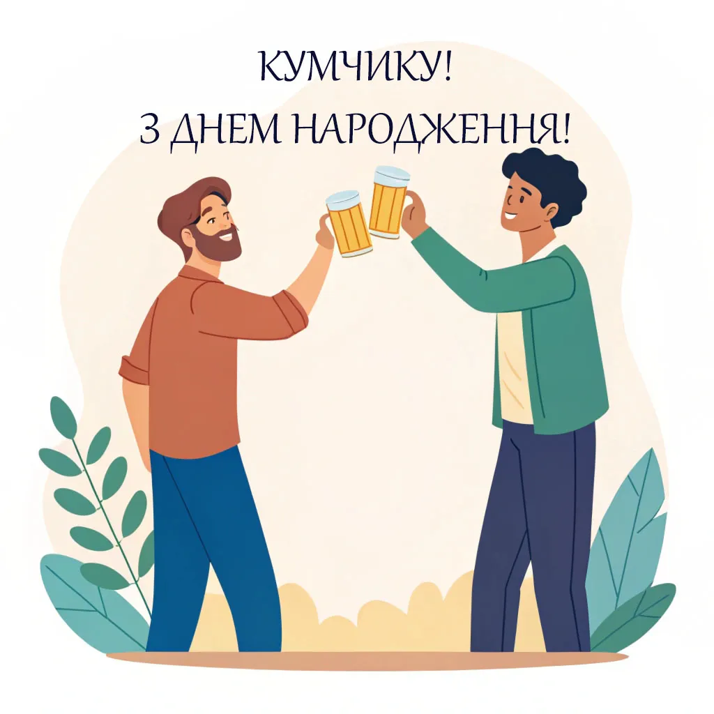 Картинка з днем народження куму