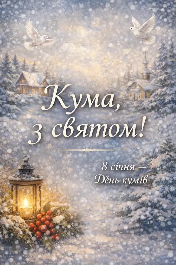 Картинка з днем народження кумі